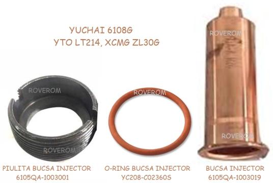 Bucsa cu piulita si O-ring Yuchai 6108G,XCMG ZL30G,YTO LT214 de la Roverom Srl