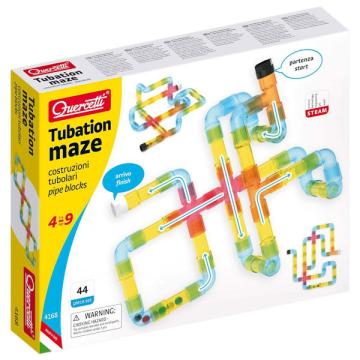 Joc creativ pentru copii Quercetti Tubation Maze, 44 piese