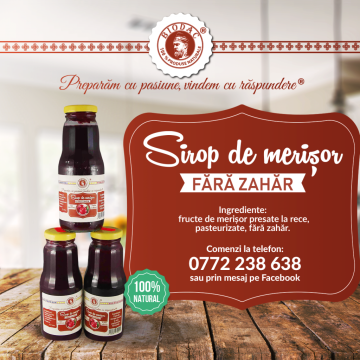 Sirop de merisor cu zahar sau fara zahar