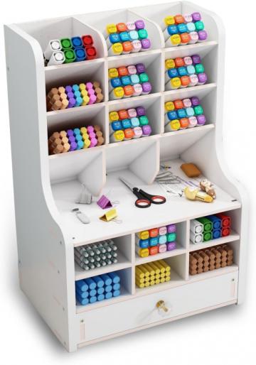 Organizator de birou din lemn cu 15 compartimente de la Molifag Srl