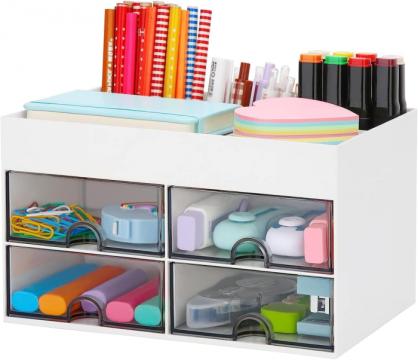 Organizator alb de birou cu 6 compartimente, 4 sertare de la Molifag Srl
