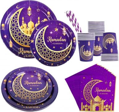 Set vesela unica folosinta pentru petreceri 60 piese