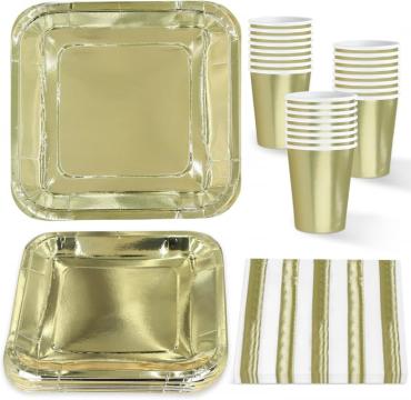 Set vesela unica folosinta petreceri 72 buc-farfurii