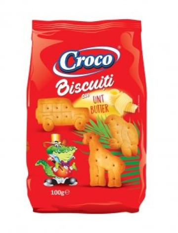 Biscuiti cu unt Croco Zoo 100g de la Supermarket Pentru Tine Srl