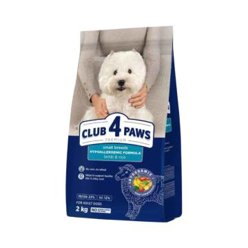 Hrana Club 4 Paws hypoallergenic lamb&rice small breeds 2kg de la Club4Paws Srl