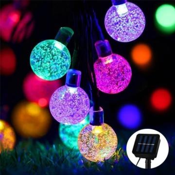 Ghirlanda luminoasa solara de craciun, cu 50 Globuri LED-uri