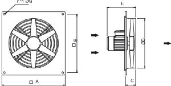 Ventilator axial de perete 8 - 800T 30 de la Ventdepot Srl