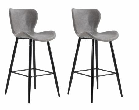 Set 2 scaune de bar retro - light grey de la Eve Nasia S.r.l