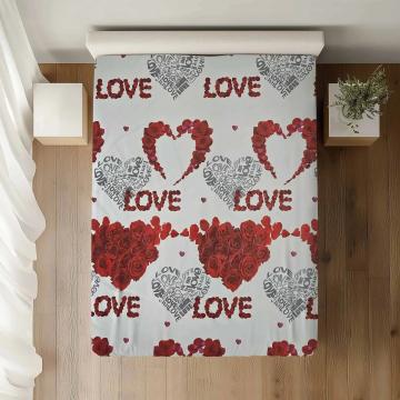 Cearceaf pat simplu , dimensiuni: 140x240, polibumbac 70%