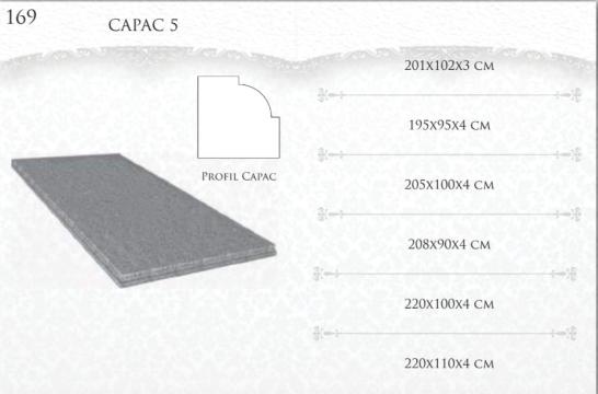 Capac funerar 5 de la Cruci Mozaic, Marmura