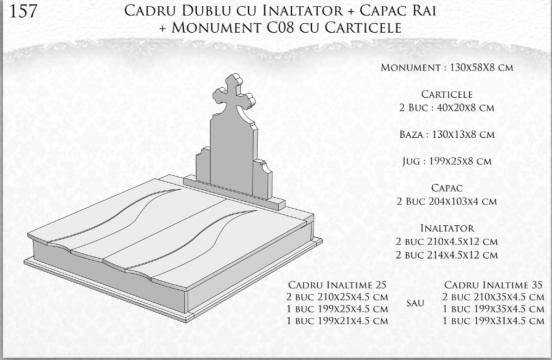 Monument C08 cu carticele + cadru dublu cu inaltator