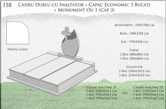 Monument ou 1 (cap 3) + cadru dublu cu inaktator + capac