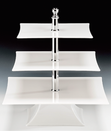 Stand prezentare cu trei niveluri Raki, 35x35xh44cm