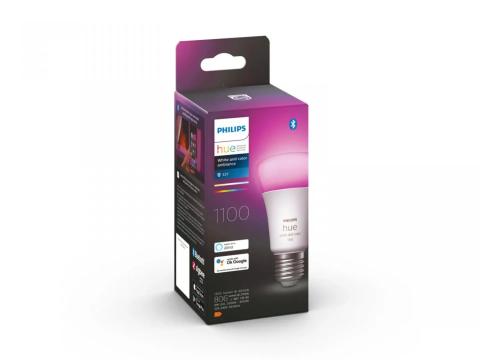 Bec LED RGB inteligent Philips Hue A60, bluetooth, E27, 9W