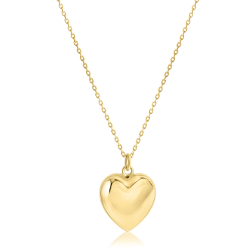 Colier cu inima din argint 925, placat cu aur de 18 Kt