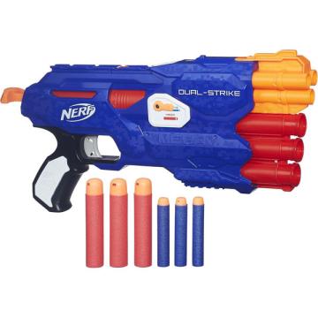Jucarie Blaster Nerf Elite Dual-Strike cu 6 proiectile