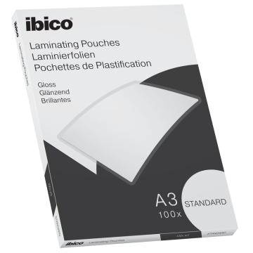Folie de laminat, Ibico, A3, 125 microni, 100 bucati/set de la Sanito Distribution Srl