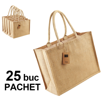 Sacosa iuta, clasic - toarta natur, 25 bucati de la Best Media Style Srl