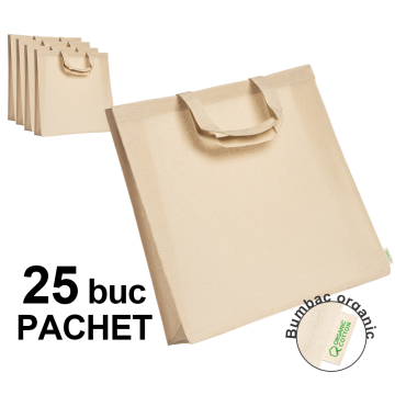 Sacosa din bumbac organic Narbona, 25 bucati de la Best Media Style Srl
