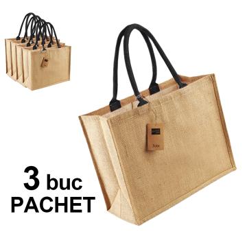 Sacosa iuta, clasic - toarta negru, 3 bucati de la Best Media Style Srl