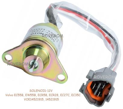 Solenoid 12V, Volvo EC18C, EC20C, EC27C, EC35C, EC55B, EC55C