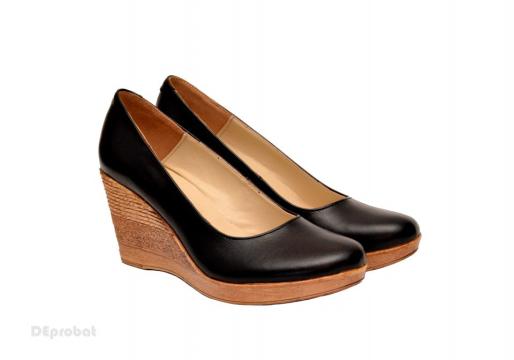 Pantofi platforma negri de dama 36 de la Deprobat.ro