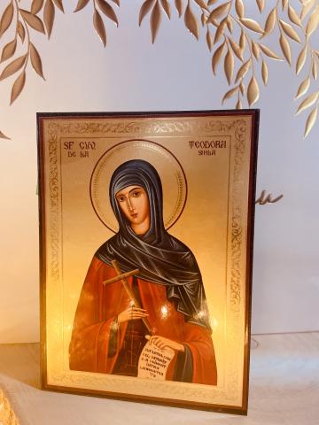 Icoana Sfanta Teodora de la Sihla 15.5cm