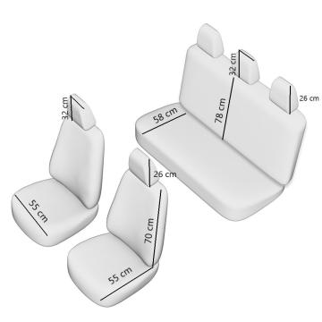 Set huse scaun Lux gri UMB3