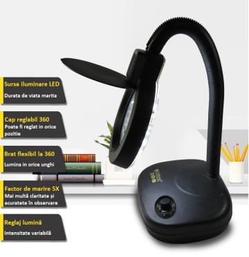 Lampa cu lupa Gordak 308 de la Retail Net Concept SRL