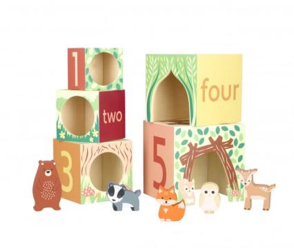 Jucarie cuburi de stivuit, Orange Tree Toys