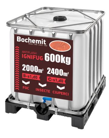 Solutie ignifugare lemn Bochemit Antiflash 600kg maro B-s1