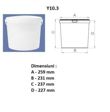 Galeata rotunda 10 litri de la Full Mob Plast Srl