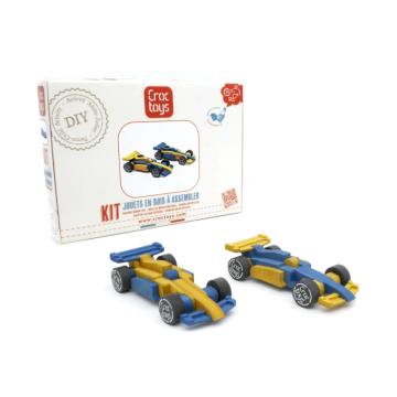 Jucarie set de constructie 2 masini de curse, Croc Toys de la Montana Imobiliare Srl
