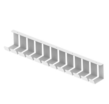 Tavita cabluri sub birou - Easy 80 cm White/Black - metalica