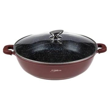 Cratita cu interior marmorat cu capac 32 cm de la Marco & Dora Impex Srl