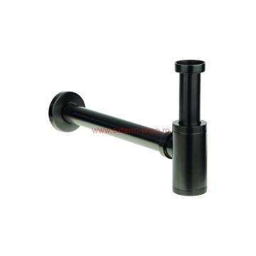 Sifon lavoar negru mat 1 1/4 * 32mm, corp metalic, reglabil