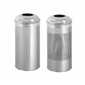 Cos de gunoi cu capac bombat, otel inoxidabil, 40L / 70L