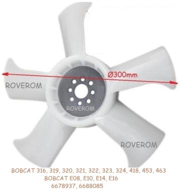 Ventilator (elice) Bobcat 316, 319, 320, 321, 322, 323, 324 de la Roverom Srl