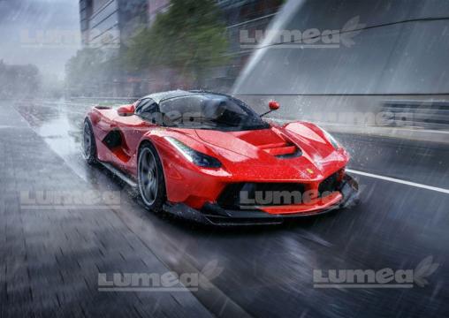 Imagine comestibila tort din zahar Ferrari rosu de la Lumea Basmelor International Srl