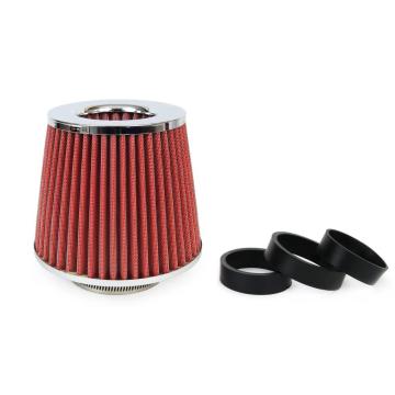 Filtru de aer conic rosu + chrome cu 3 adaptoare, Amio de la Auto Care Store Srl
