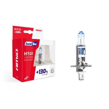 Set becuri cu halogen H1 12V 55W Lumitec limited + 130% duo