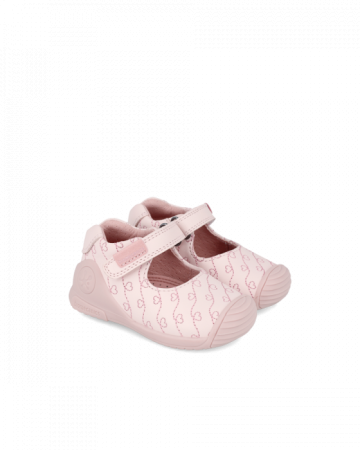Pantofi fete, din piele naturala, roz, Biomecanics 241100-A7 de la Kiddie Store Srl