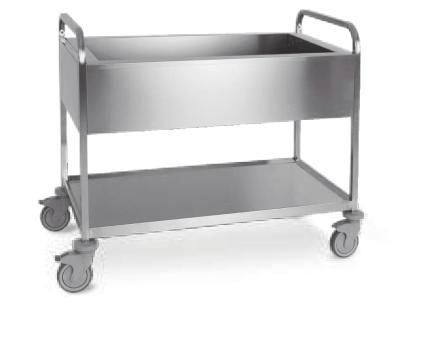 Carucior debarasare din inox, Metalcarrelli, pentru tavi 3x de la Ad Horeca Concept Srl