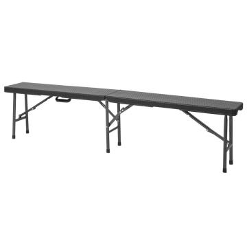 Banca de gradina pliabila neagra Vivid 180 cm