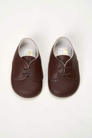 Pantofi botez B 010 - maro