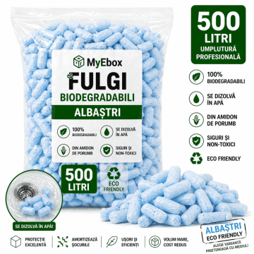 Fulgi biodegradabili albastri, 500 litri
