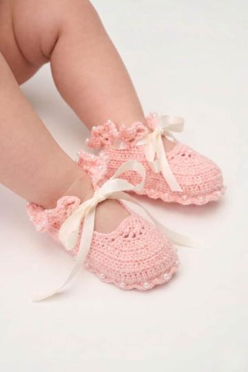 Botosei crosetati Biscuite - roz