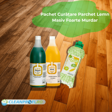 Produse curatare parchet lemn masiv murdar - CleanProfi