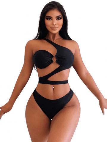Costum de baie femei din 2 piese, negru, marimea XL de la Molifag Srl