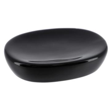 Sapuniera ceramica ovala lucioasa - neagra